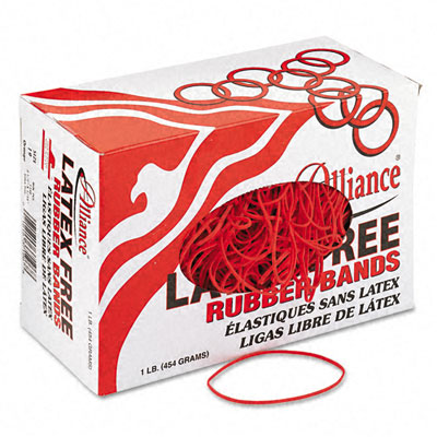 Picture of Alliance ALL-37196 Latex-Free Orange Rubber Bands- Size 19- 3.5 x .06- 1750-Box
