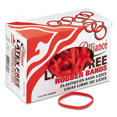 Picture of Alliance ALL-37646 Latex-Free Orange Rubber Bands- Size 64- 3.5 x .25- 440 Bands-1.25lb Box