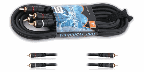 cdrr186 Dual .25 in. to Dual .25 in.  Audio Cables -  Technical Pro