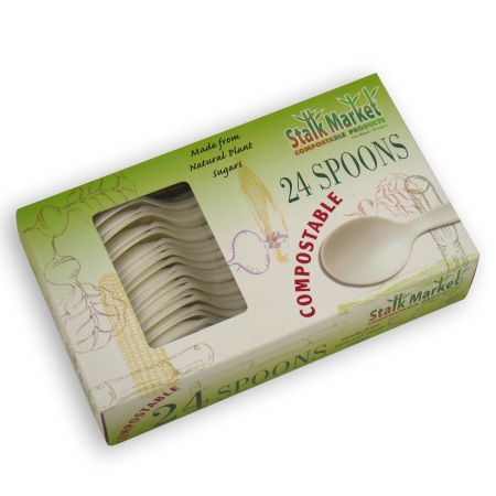 Picture of Asean CPLA-003-R Compostable Spoon Retail