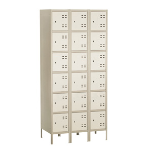 Six Tier Locker 3 Column in Tan