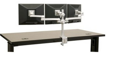 Mounts 3 Flat Panel Monitor Arm