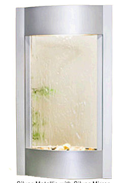 Serene Waters - Silver Mirror Wall Fountain