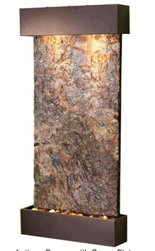 Whispering Creek - Green Natural Slate Wall Fountain