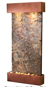 Whispering Creek - Green Natural Slate Wall Fountain