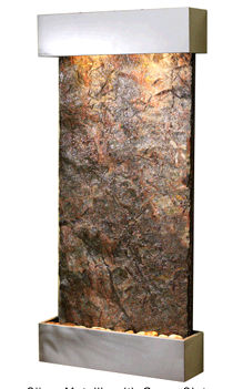 Whispering Creek - Green Natural Slate Wall Fountain