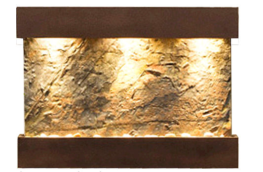 RCS5002 Reflection Creek - Green Natural Slate Wall Fountain