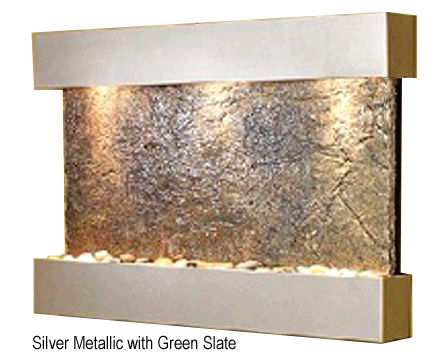 Reflection Creek - Green Natural Slate Wall Fountain