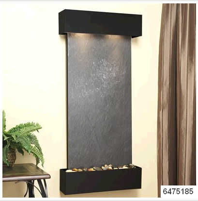 Cascade Springs - Black Featherstone Wall Fountain