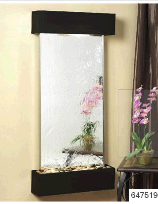 CSS1540 Cascade Springs - Silver Mirror Wall Fountain