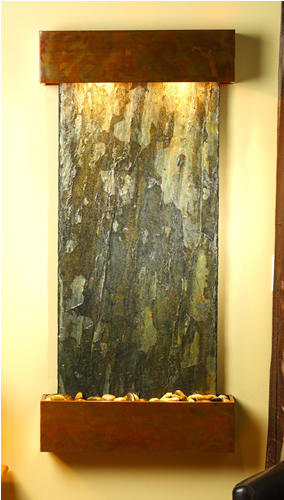 CSS1002 Cascade Springs - Green Natural Slate Wall Fountain