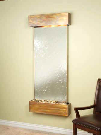 Cascade Springs - Silver Mirror Wall Fountain