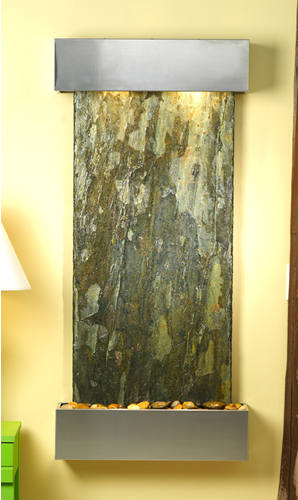 CSS2002 Cascade Springs - Green Natural Slate Wall Fountain