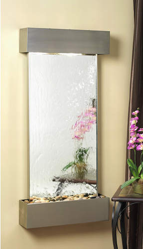 Cascade Springs - Silver Mirror Wall Fountain