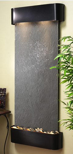 Inspiration Falls - Black Featherstone Wall Fountain