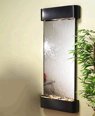 Inspiration Falls - Silver Mirror Wall Fountain