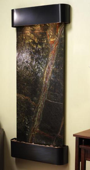 Inspiration Falls - Green Rainforest Marble Wall Fountain
