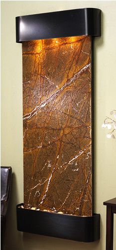 Inspiration Falls - Brown Rainforest Marble Wall Fountain