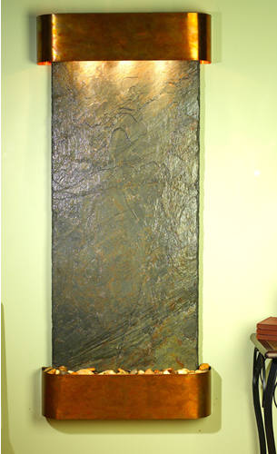 Inspiration Falls - Green Natural Slate Wall Fountain