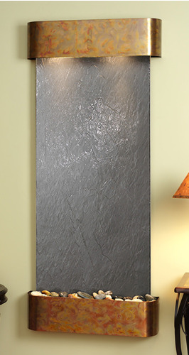 Inspiration Falls - Black Featherstone Wall Fountain