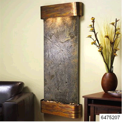 Inspiration Falls - Green Featherstone Wall Fountain