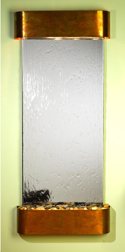 Inspiration Falls - Silver Mirror Wall Fountain