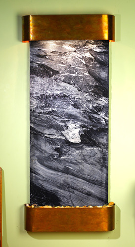 Inspiration Falls - Black Spider Marble Wall Fountain