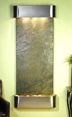 Inspiration Falls - Green Natural Slate Wall Fountain