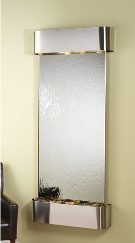 Inspiration Falls - Silver Mirror Wall Fountain