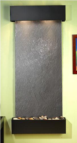 Inspiration Falls - Black Featherstone Wall Fountain
