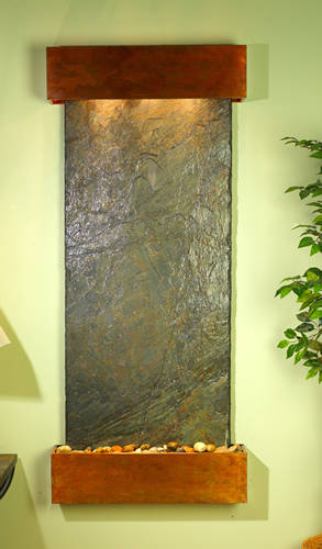 Inspiration Falls - Green Natural Slate Wall Fountain