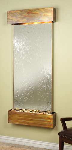 Inspiration Falls - Silver Mirror Wall Fountain