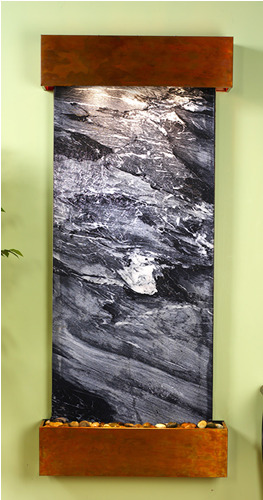 Inspiration Falls - Black Spider Marble Wall Fountain