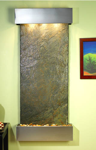 Inspiration Falls - Green Natural Slate Wall Fountain