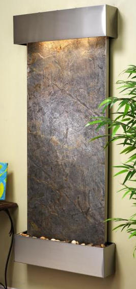 Inspiration Falls - Green Featherstone Wall Fountain