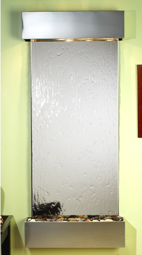 Inspiration Falls - Silver Mirror Wall Fountain