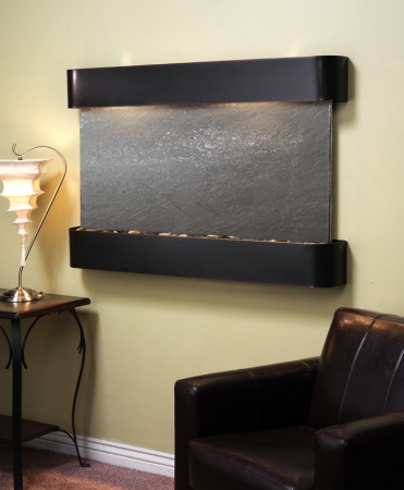 Sunrise Springs - Black Featherstone Wall Fountain