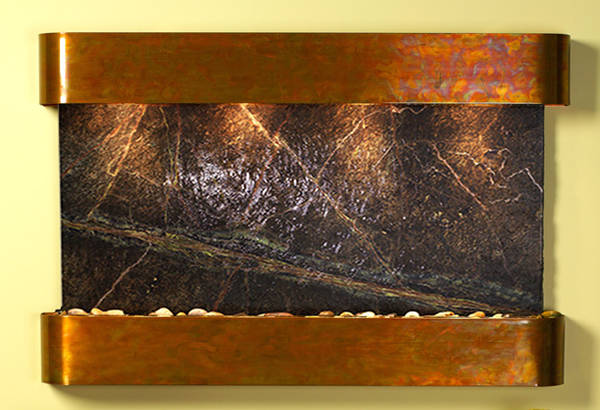 Sunrise Springs - Green Rainforest Marble Wall Fountain