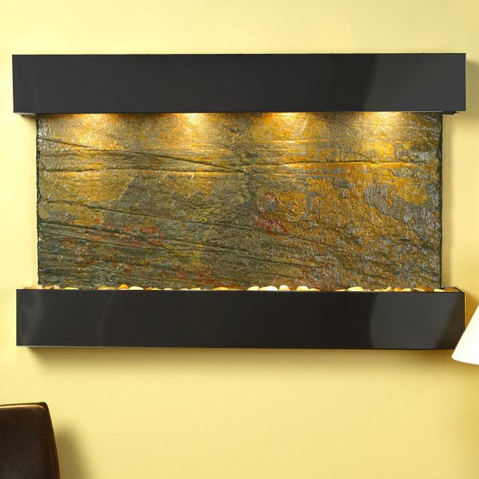 Sunrise Springs - Green Natural Slate Wall Fountain