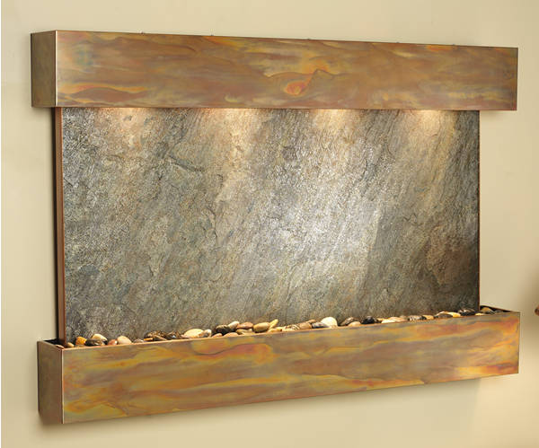 Sunrise Springs - Green Featherstone Wall Fountain