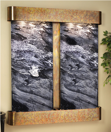 Picture of Adagio CFR1007 Cottonwood Falls - Black Spider Marble Wall Fountain