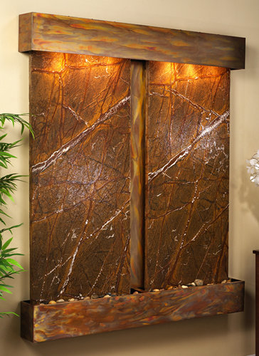 Picture of Adagio CFS1006 Cottonwood Falls - Brown Rainforest Marble Wall Fountain