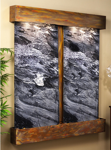 Picture of Adagio CFS1007 Cottonwood Falls - Black Spider Marble Wall Fountain