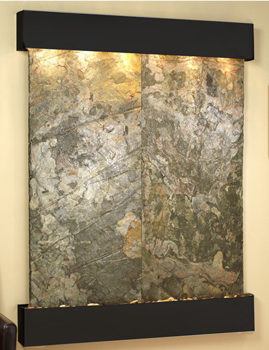 Majestic River - Green Natural Slate Wall Fountain