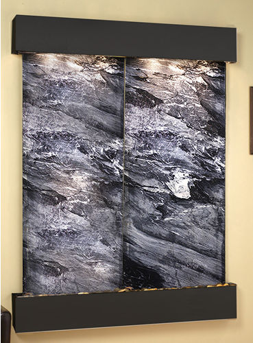 Majestic River - Black Spider Marble Wall Fountain