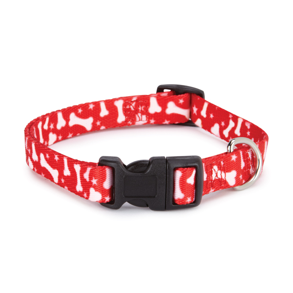 Picture of Pet Pals ZA1547 18 21 CC Pooch Patterns Collar 18-26 In Red Bone P