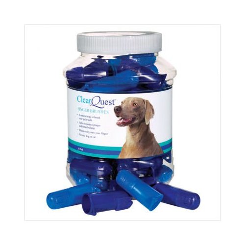 Picture of Pet Pals US93650 ClearQuest Finger Brush 50-Canister