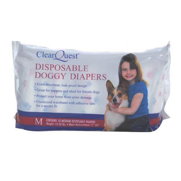 Picture of Pet Pals US948 15 ClearQuest Disposable Doggy Diapers Med
