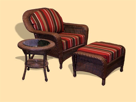 Picture of Tortuga LEX-STCO1 Sea Pines Club Chair with Ottoman and End Table