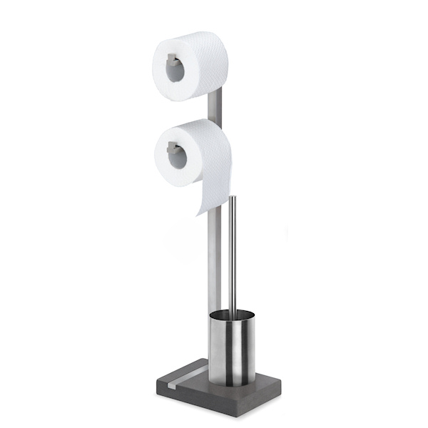 68623 725cm x 15cm x 20cm Menoto Toiletpaper Holder and Brush